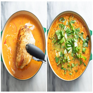 Thai Soup with Broast Chicken